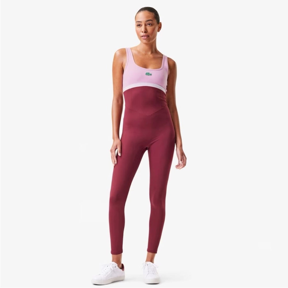 Lacoste Two-Tone Pink and Burgundy Jumpsuit